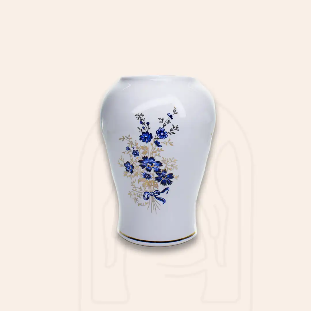 ترانسفر گل کبالتی طلا دار